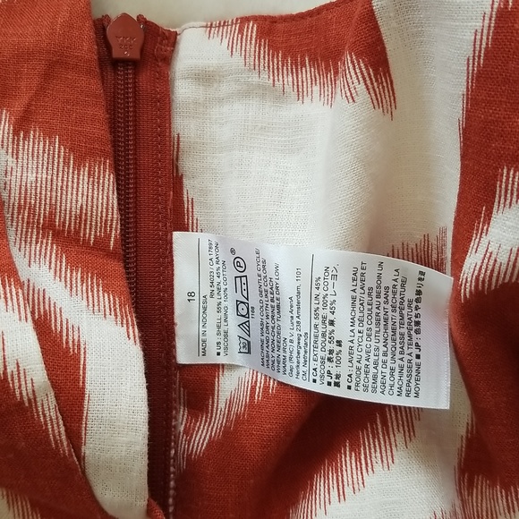 Banana Republic womens linen blend cropped crossover tank sz 18 - Picture 2 of 7